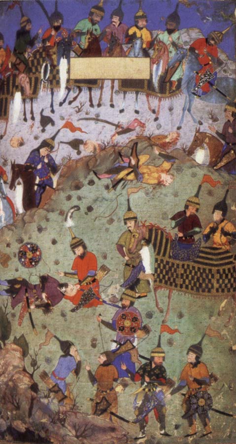 unknow artist Iskander Comforting the Dying Dara,from the Khamsa of Nizami